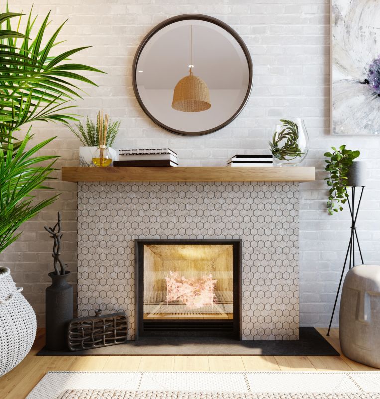 Fireplace Tile Covering